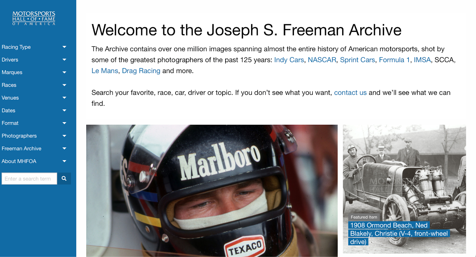 Homepage of the Joseph S. Freeman Archive